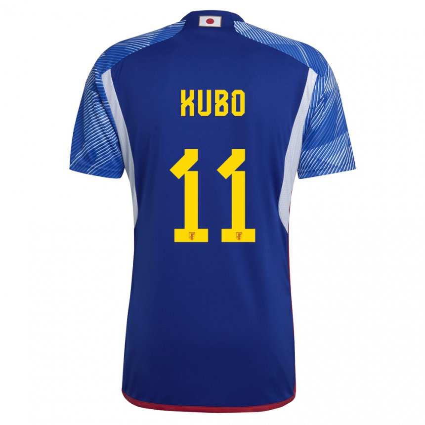 Kinder Japanische Takefusa Kubo #11 Königsblau Heimtrikot Trikot 22-24 T-shirt Belgien
