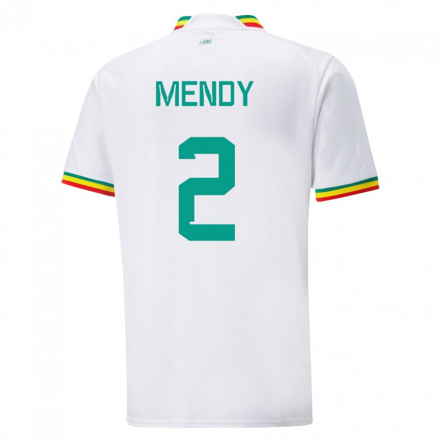 Kinderen Senegalees Formose Mendy #2 Wit Thuisshirt Thuistenue 22-24 T-shirt België
