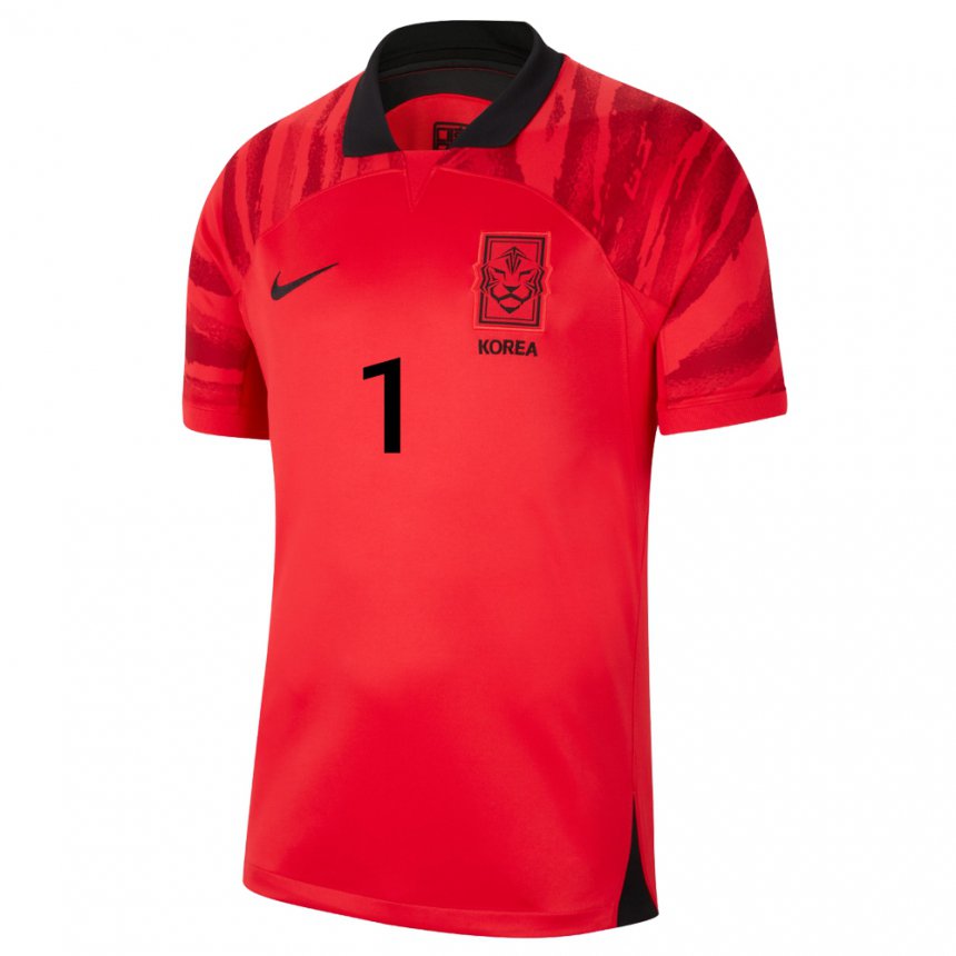 Kinderen Zuid-koreaans Seung-gyu Kim #1 Rood Zwart Thuisshirt Thuistenue 22-24 T-shirt België