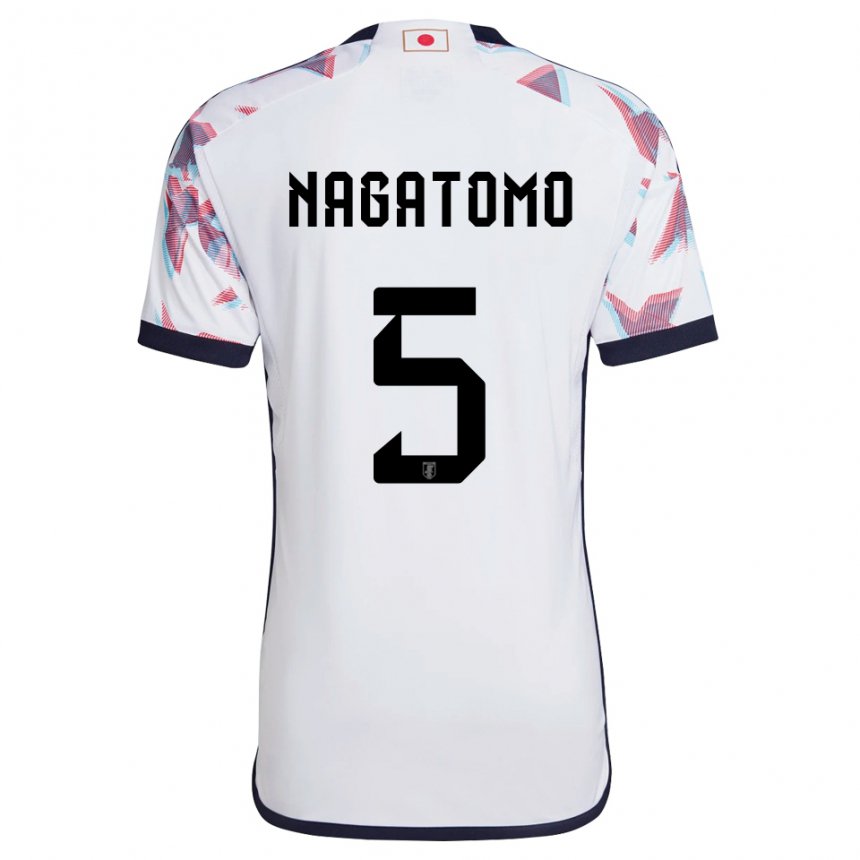 Kinder Japanische Yuto Nagatomo #5 Weiß Auswärtstrikot Trikot 22-24 T-shirt Belgien