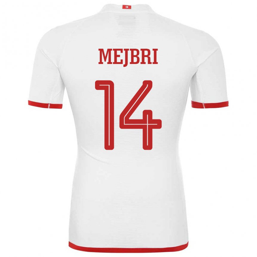 Enfant Maillot Tunisie Hannibal Mejbri #14 Blanc Tenues Extérieur 22-24 T-shirt Belgique