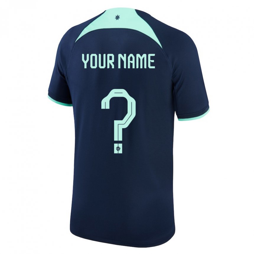 Heren Australisch Uw Naam #0 Donkerblauw Uitshirt Uittenue 22-24 T-shirt België