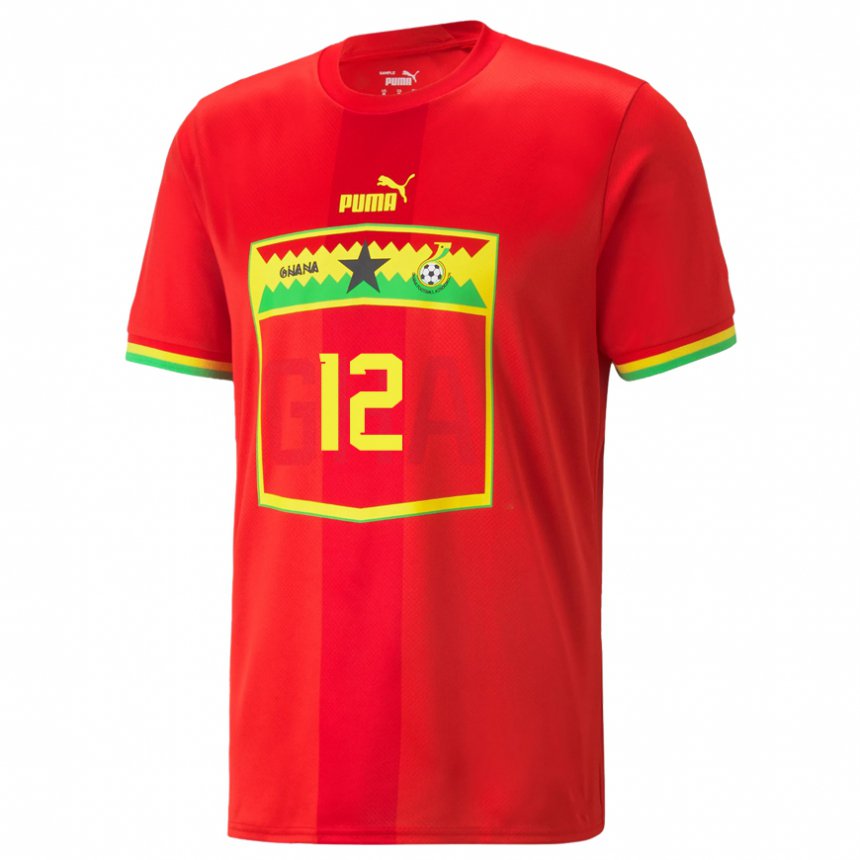 Heren Ghanees Abdul Nurudeen #12 Rood Uitshirt Uittenue 22-24 T-shirt België