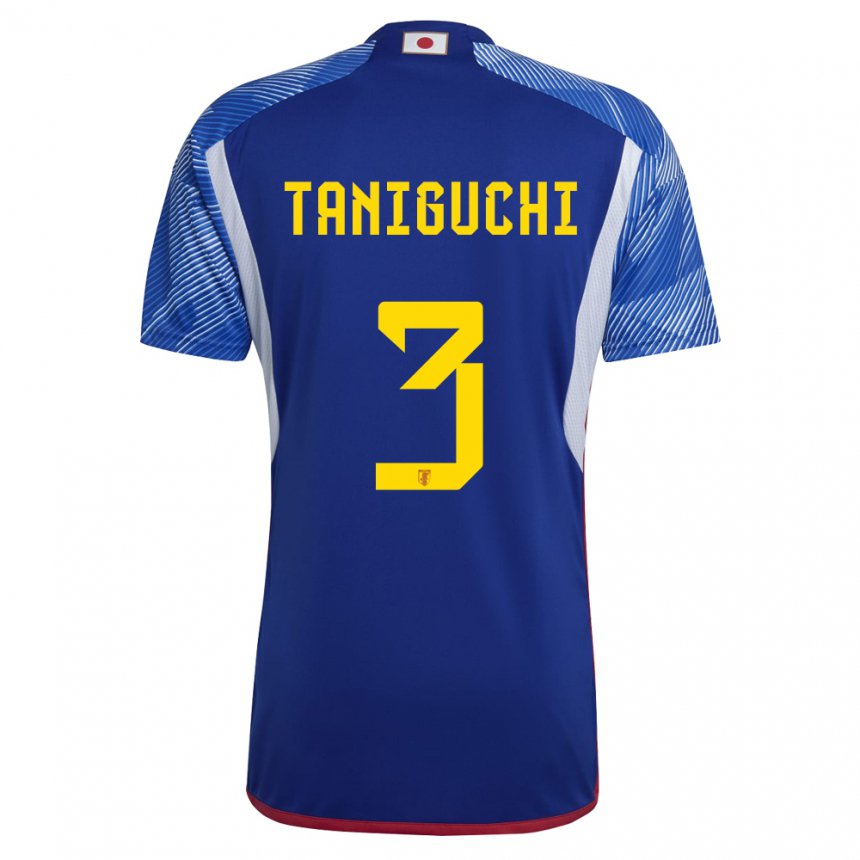 Dames Japans Shogo Taniguchi #3 Koningsblauw Thuisshirt Thuistenue 22-24 T-shirt België