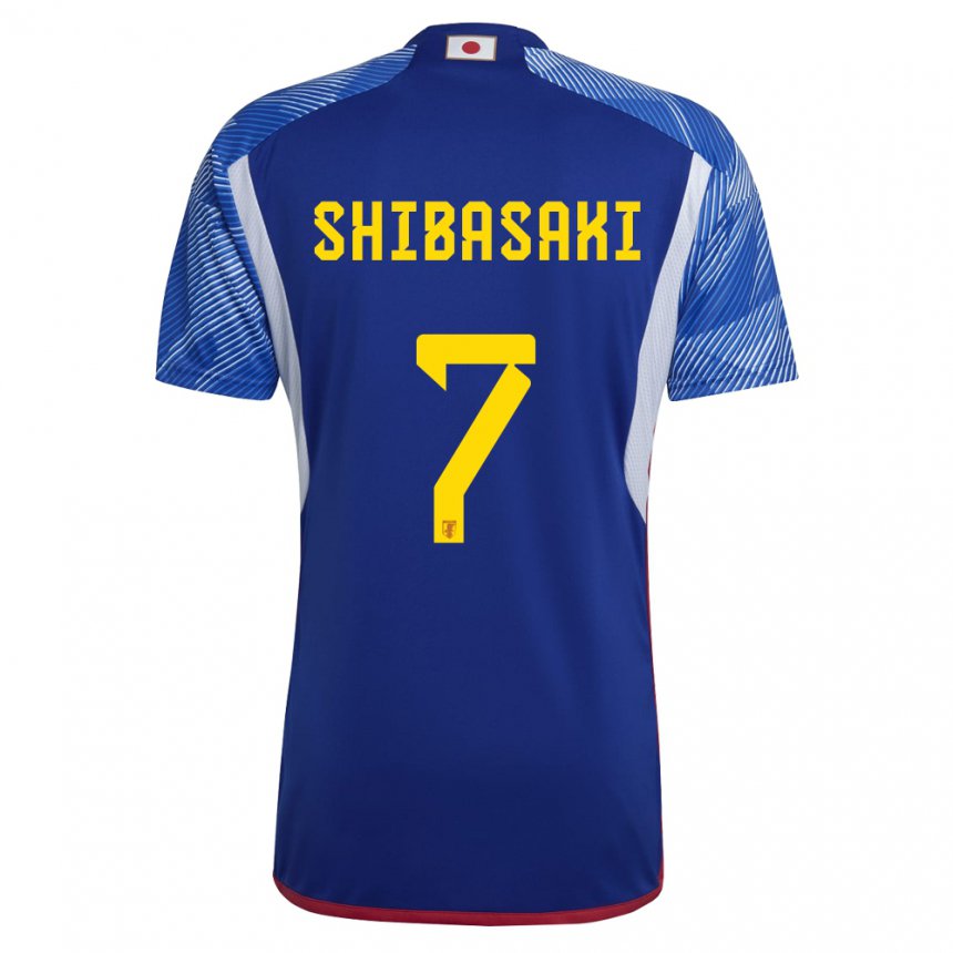 Dames Japans Gaku Shibasaki #7 Koningsblauw Thuisshirt Thuistenue 22-24 T-shirt België