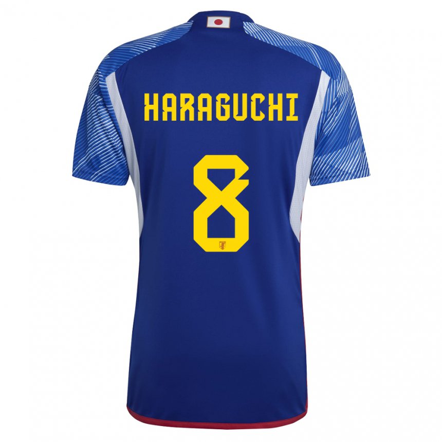 Dames Japans Genki Haraguchi #8 Koningsblauw Thuisshirt Thuistenue 22-24 T-shirt België
