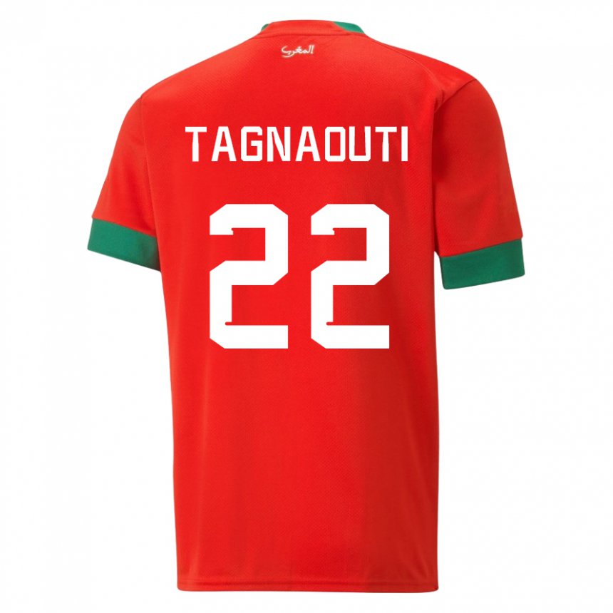 Dames Marokkaans Ahmed Reda Tagnaouti #22 Rood Thuisshirt Thuistenue 22-24 T-shirt België