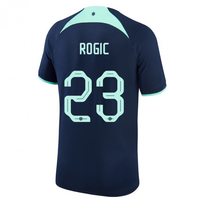 Femme Maillot Australie Tom Rogic #23 Bleu Foncé Tenues Extérieur 22-24 T-shirt Belgique