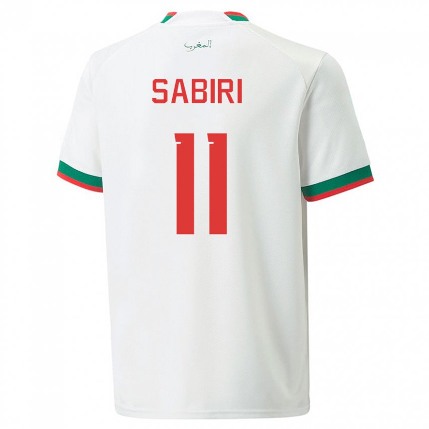 Dames Marokkaans Abdelhamid Sabiri #11 Wit Uitshirt Uittenue 22-24 T-shirt België