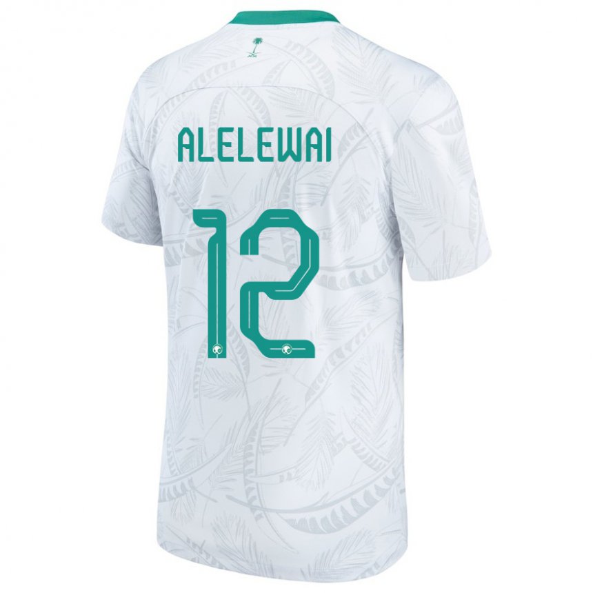 Kinder Saudi-arabische Abdulaziz Alelewai #12 Weiß Heimtrikot Trikot 22-24 T-shirt Belgien