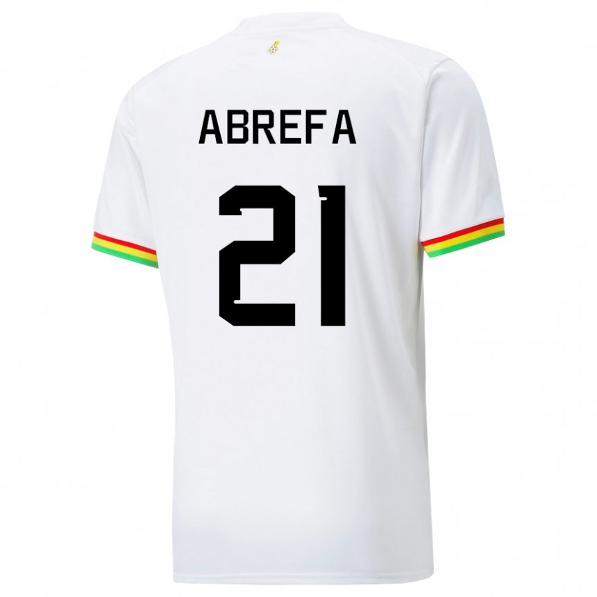 Kinder Ghanaische Kelvin Abrefa #21 Weiß Heimtrikot Trikot 22-24 T-shirt Belgien