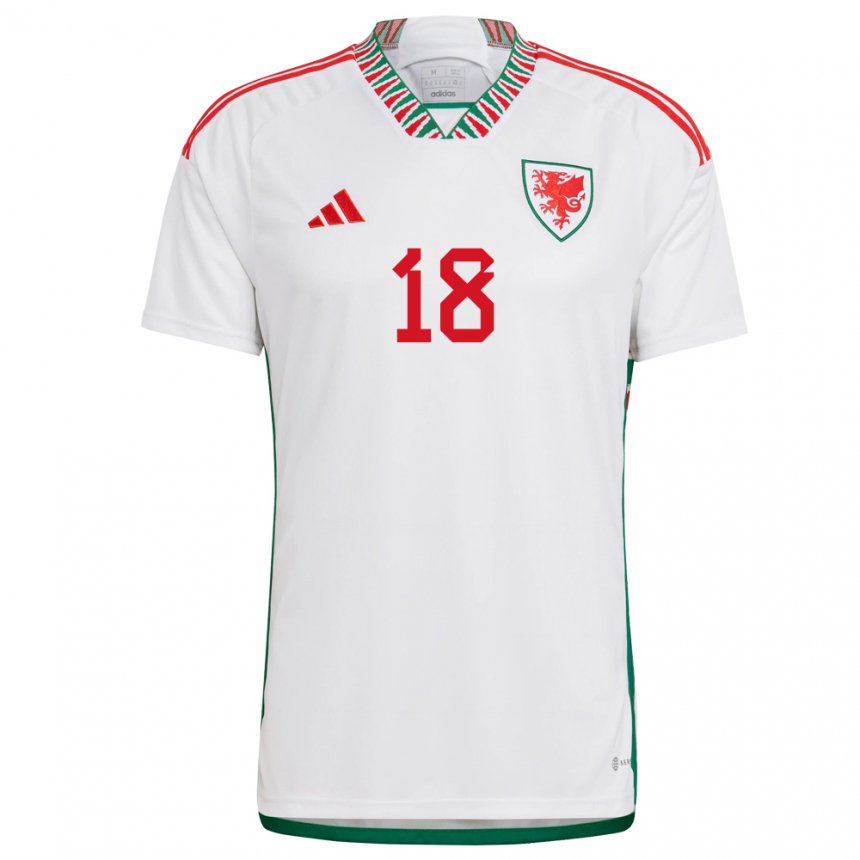 Enfant Maillot Pays De Galles Kylie Nolan #18 Blanc Tenues Extérieur 22-24 T-shirt Belgique