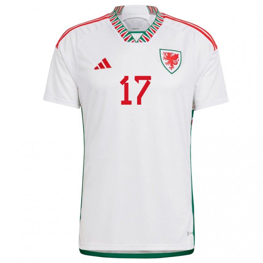 Enfant Maillot Pays De Galles Omari Benjamin #17 Blanc Tenues Extérieur 22-24 T-shirt Belgique