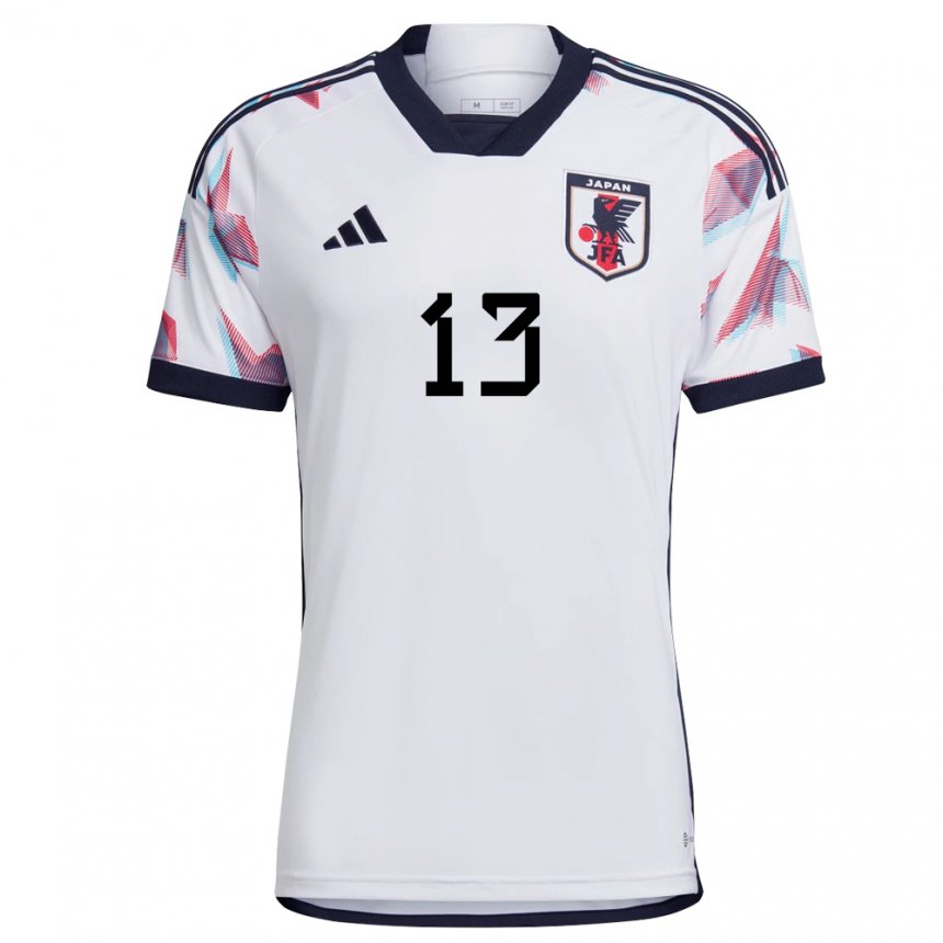 Homme Maillot Japon Jun Endo #13 Blanc Tenues Extérieur 22-24 T-shirt Belgique