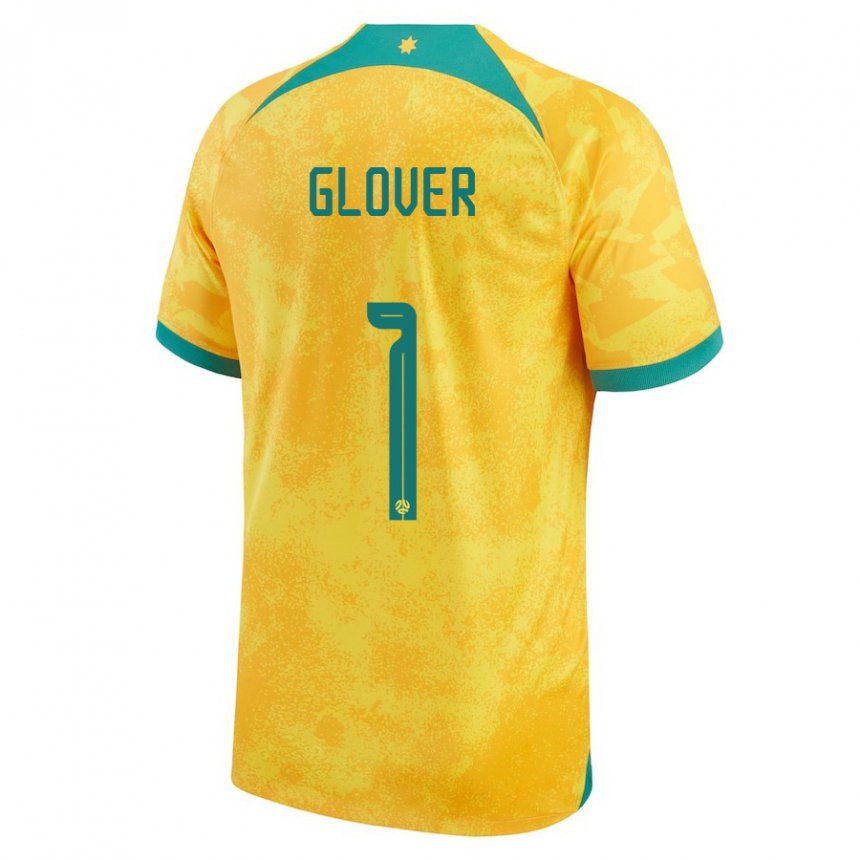 Dames Australisch Thomas Glover #1 Gouden Thuisshirt Thuistenue 22-24 T-shirt België