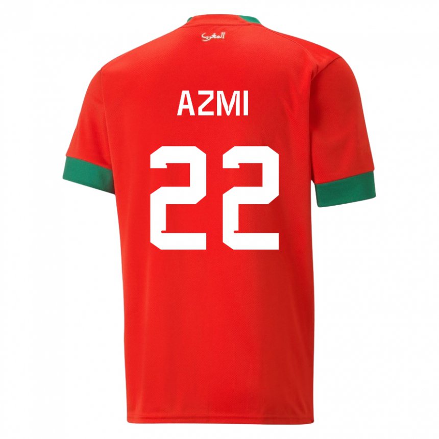 Dames Marokkaans Ahmed Azmi #22 Rood Thuisshirt Thuistenue 22-24 T-shirt België