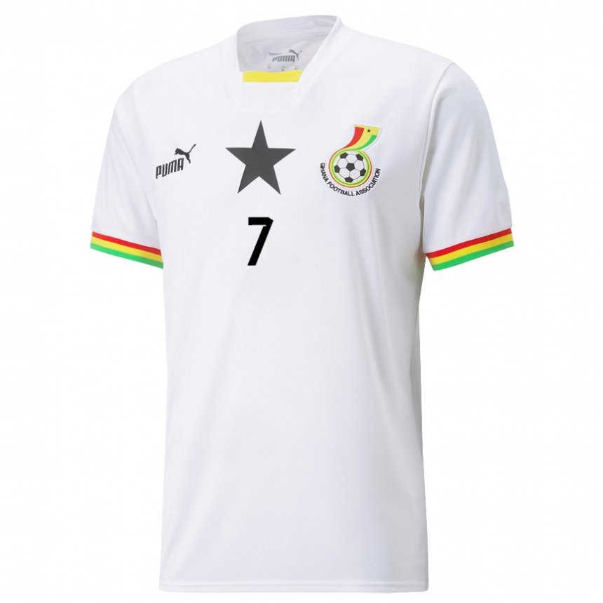 Femme Maillot Ghana Collins Boah #7 Blanc Tenues Domicile 22-24 T-shirt Belgique