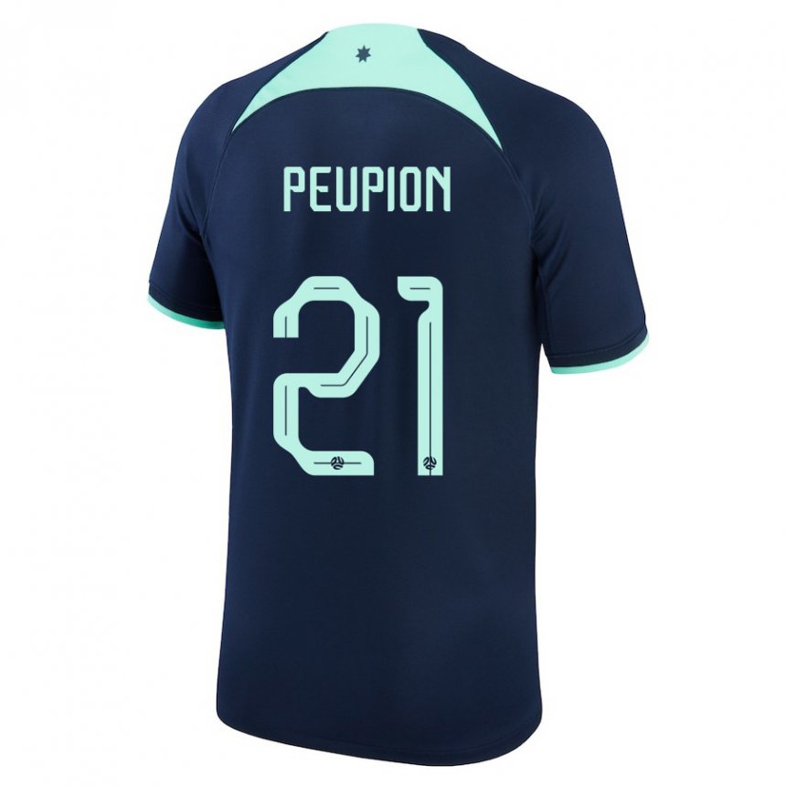 Dames Australisch Cameron Peupion #21 Donkerblauw Uitshirt Uittenue 22-24 T-shirt België