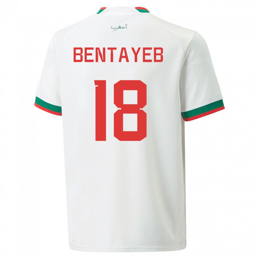 Dames Marokkaans Tawfik Bentayeb #18 Wit Uitshirt Uittenue 22-24 T-shirt België