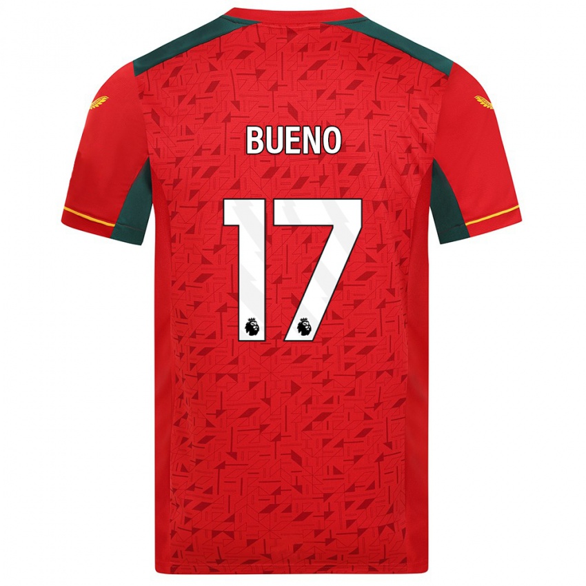 Kinder Hugo Bueno #17 Rot Auswärtstrikot Trikot 2023/24 T-Shirt Belgien