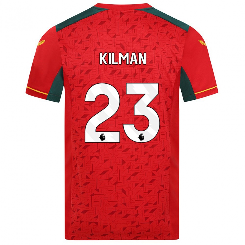 Kinder Max Kilman #23 Rot Auswärtstrikot Trikot 2023/24 T-Shirt Belgien