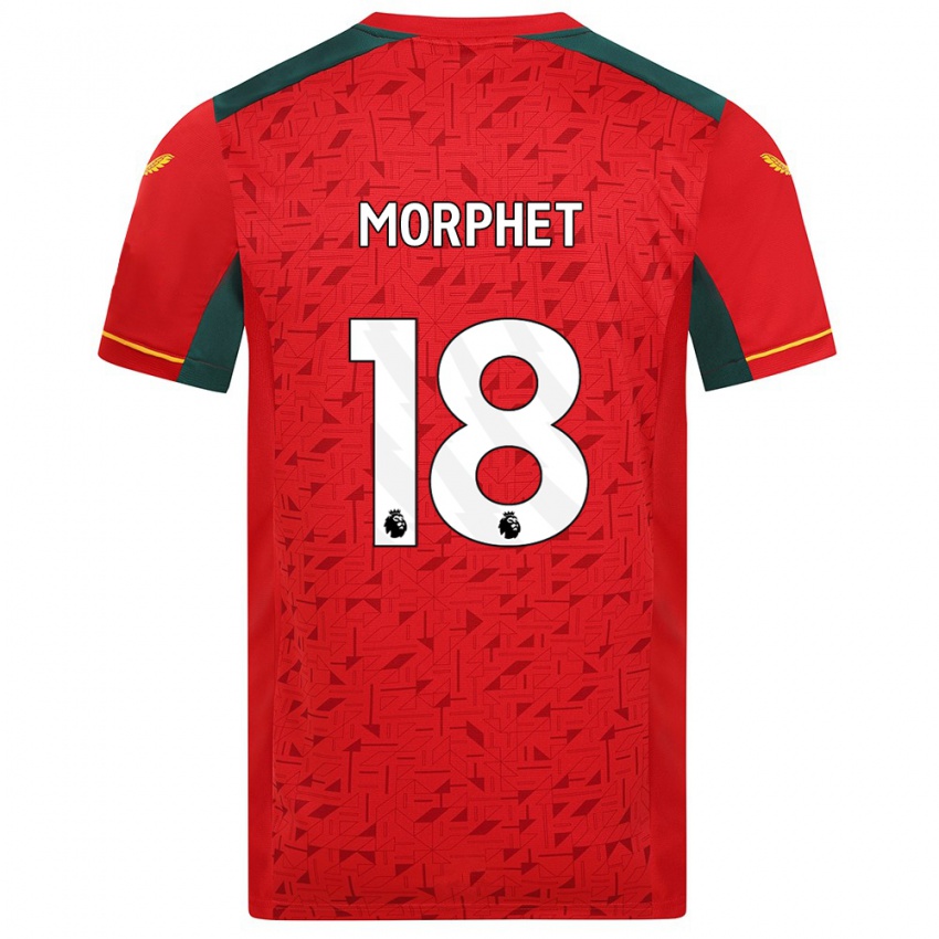 Kinder Anna Morphet #18 Rot Auswärtstrikot Trikot 2023/24 T-Shirt Belgien