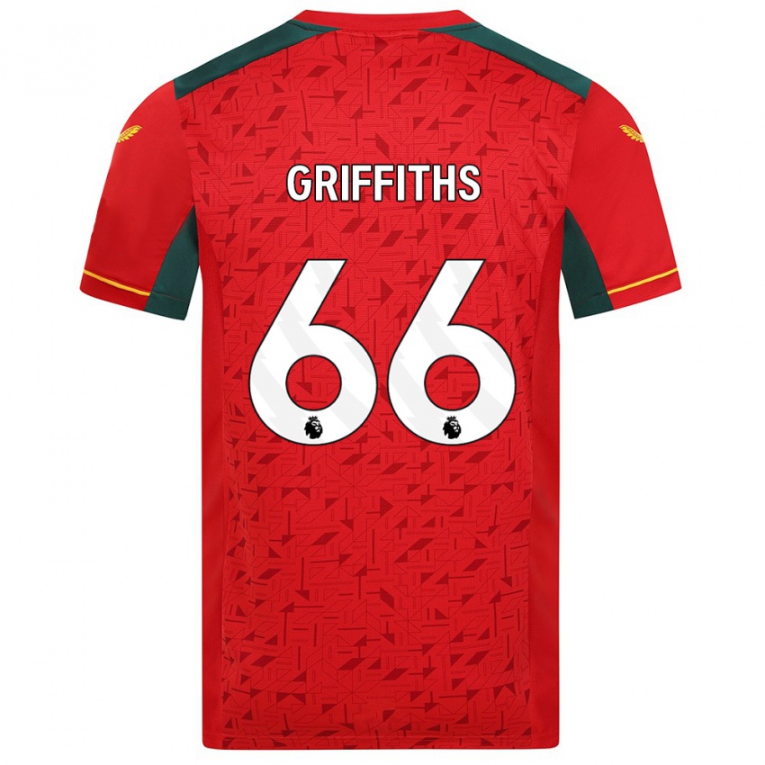 Kinder Harvey Griffiths #66 Rot Auswärtstrikot Trikot 2023/24 T-Shirt Belgien