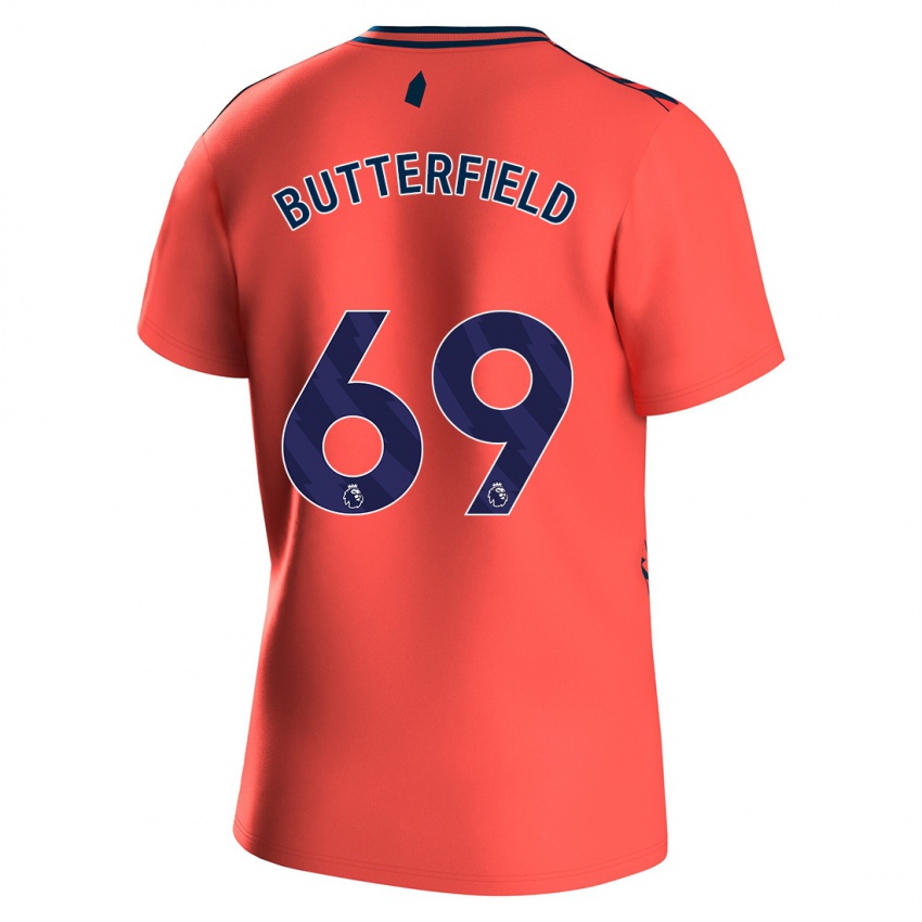 Kinderen Luke Butterfield #69 Koraal Uitshirt Uittenue 2023/24 T-Shirt België