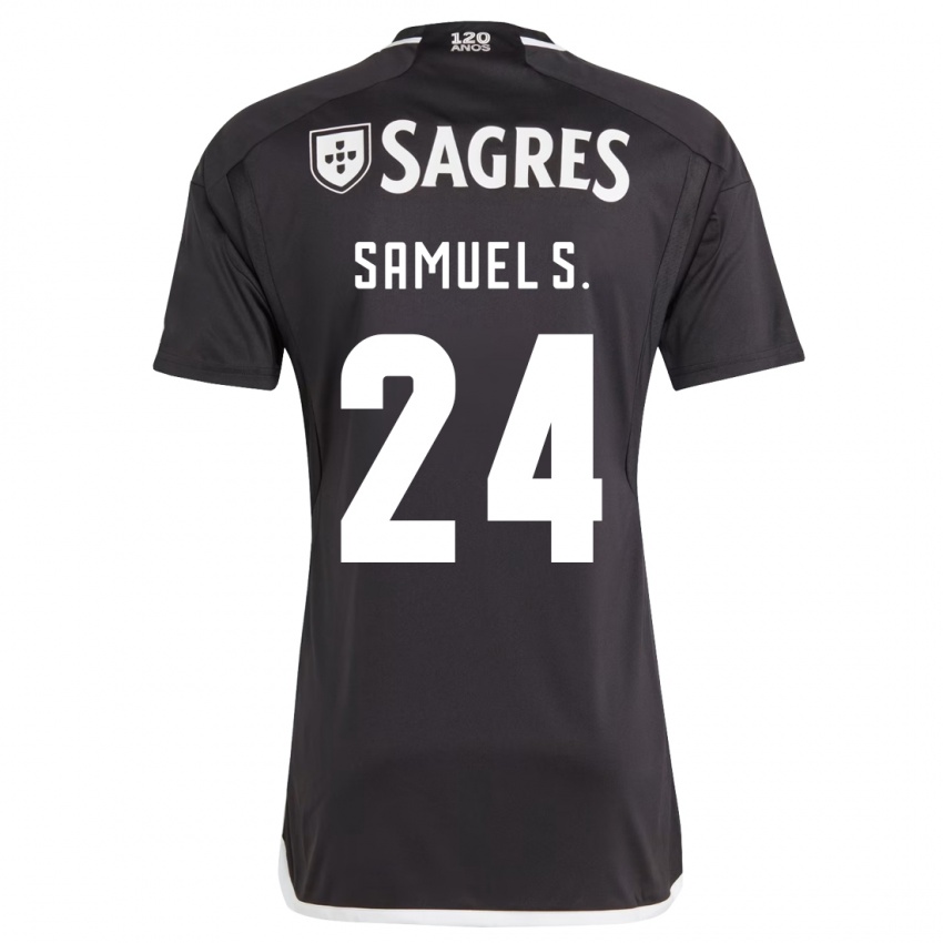 Kinderen Samuel Soares #24 Zwart Uitshirt Uittenue 2023/24 T-Shirt België