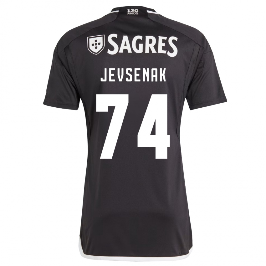 Kinderen Zan Jevsenak #74 Zwart Uitshirt Uittenue 2023/24 T-Shirt België