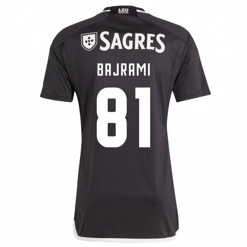 Kinderen Adrian Bajrami #81 Zwart Uitshirt Uittenue 2023/24 T-Shirt België