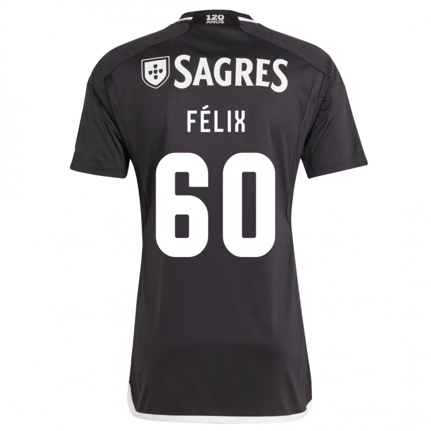 Kinderen Nuno Félix #60 Zwart Uitshirt Uittenue 2023/24 T-Shirt België