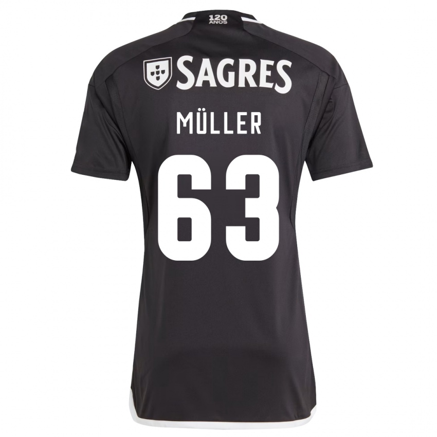 Kinderen José Müller #63 Zwart Uitshirt Uittenue 2023/24 T-Shirt België
