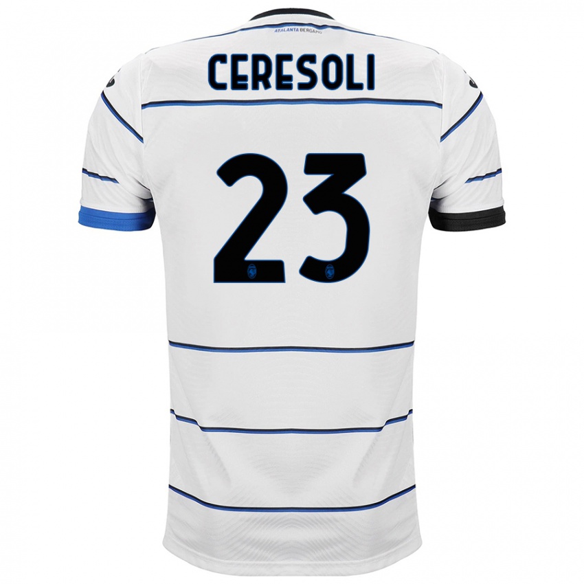 Kinderen Andrea Ceresoli #23 Wit Uitshirt Uittenue 2023/24 T-Shirt België