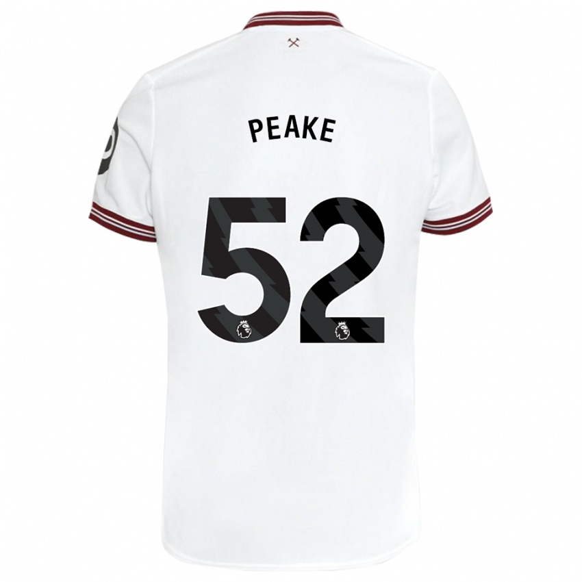 Dames Lennon Peake #52 Wit Uitshirt Uittenue 2023/24 T-Shirt België