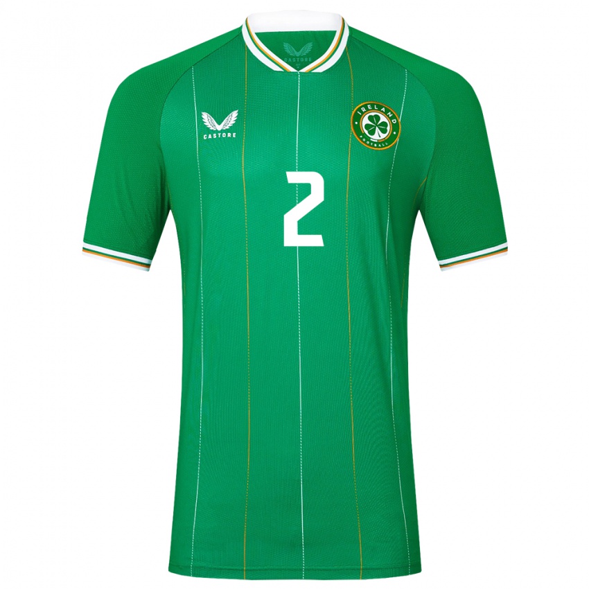 Kinderen Ierland Savannah Mccarthy #2 Groente Thuisshirt Thuistenue 24-26 T-Shirt België