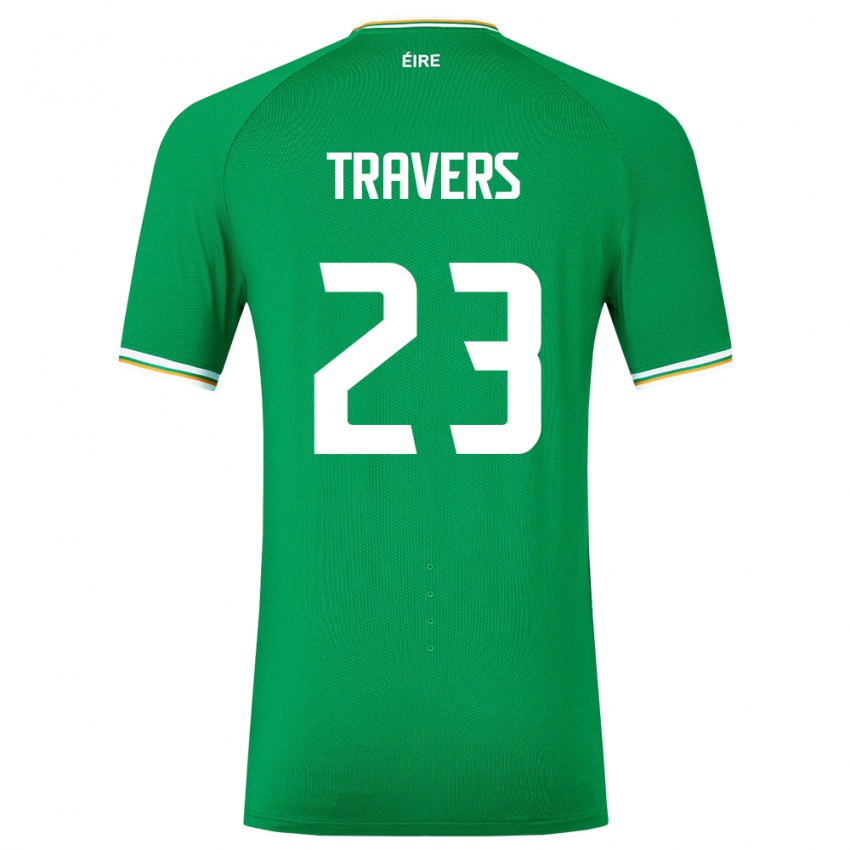 Kinderen Ierland Mark Travers #23 Groente Thuisshirt Thuistenue 24-26 T-Shirt België