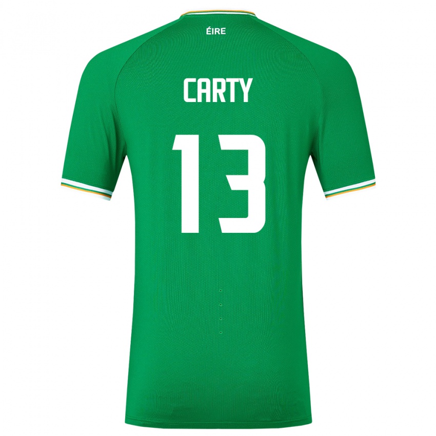 Enfant Maillot Irlande Conor Carty #13 Vert Tenues Domicile 24-26 T-Shirt Belgique