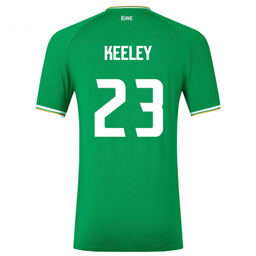 Kinderen Ierland Josh Keeley #23 Groente Thuisshirt Thuistenue 24-26 T-Shirt België