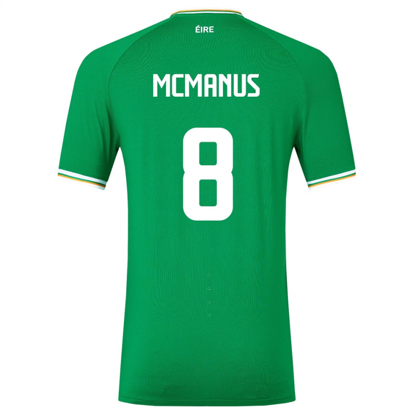 Kinderen Ierland James Mcmanus #8 Groente Thuisshirt Thuistenue 24-26 T-Shirt België