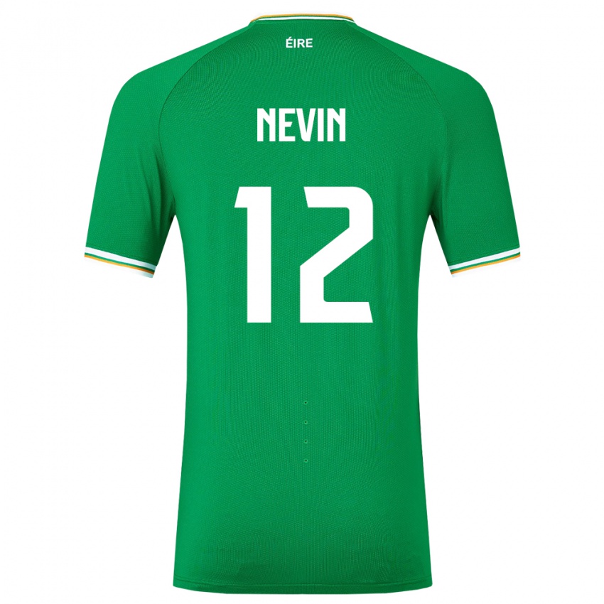 Kinderen Ierland Harry Nevin #12 Groente Thuisshirt Thuistenue 24-26 T-Shirt België