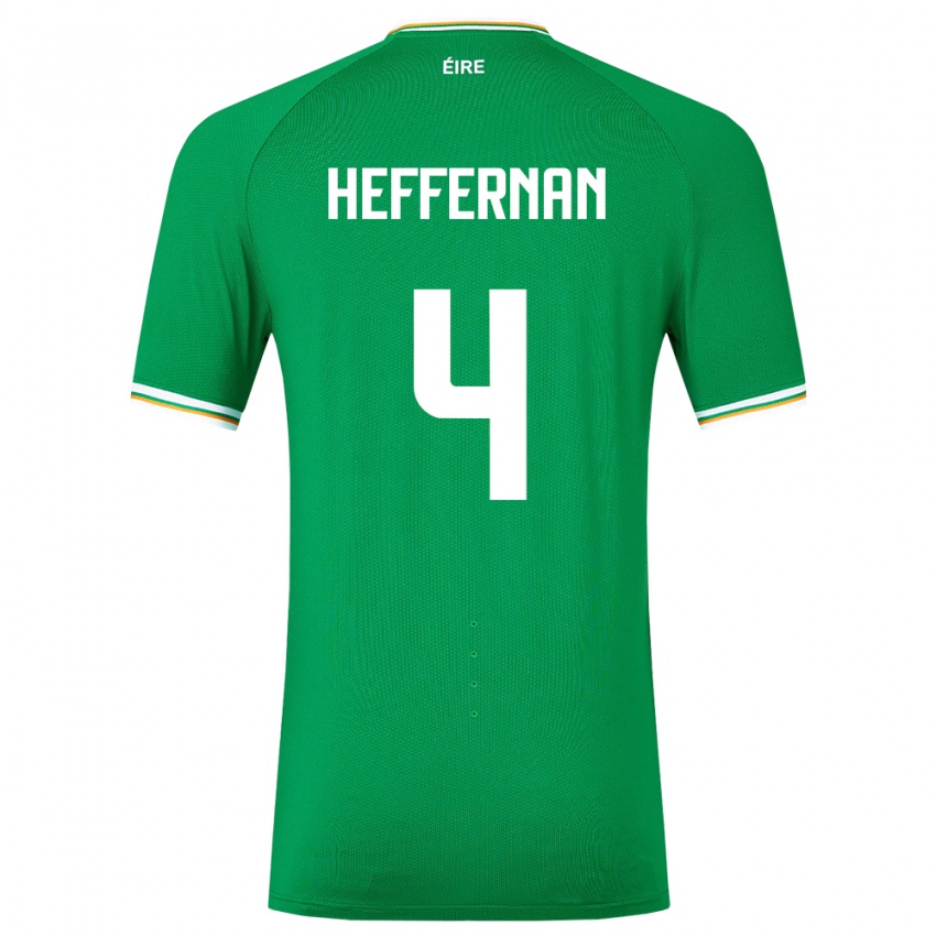 Kinderen Ierland Cathal Heffernan #4 Groente Thuisshirt Thuistenue 24-26 T-Shirt België