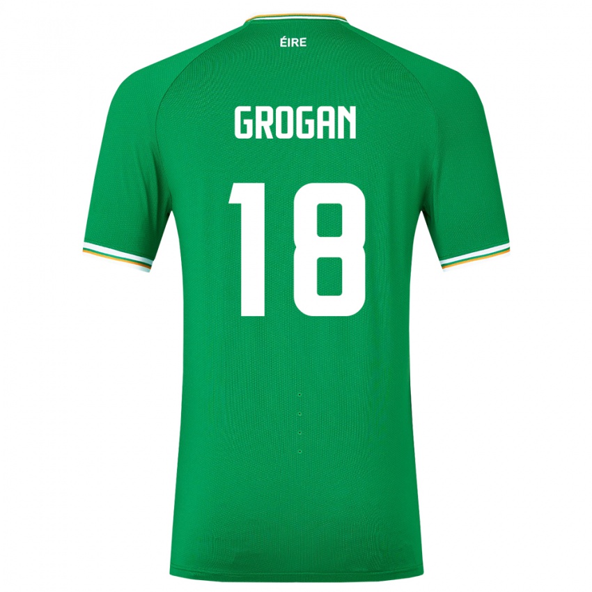 Kinderen Ierland Christy Grogan #18 Groente Thuisshirt Thuistenue 24-26 T-Shirt België