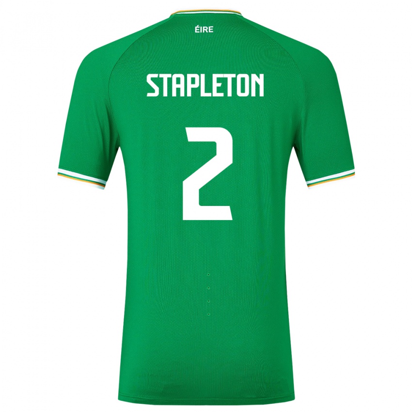 Kinderen Ierland Jessie Stapleton #2 Groente Thuisshirt Thuistenue 24-26 T-Shirt België