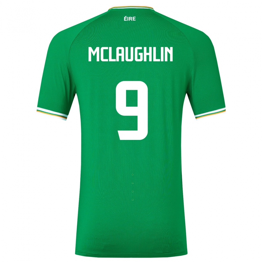 Kinderen Ierland Erin Mclaughlin #9 Groente Thuisshirt Thuistenue 24-26 T-Shirt België