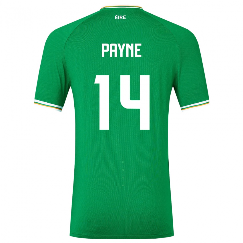 Kinderen Ierland Heather Payne #14 Groente Thuisshirt Thuistenue 24-26 T-Shirt België