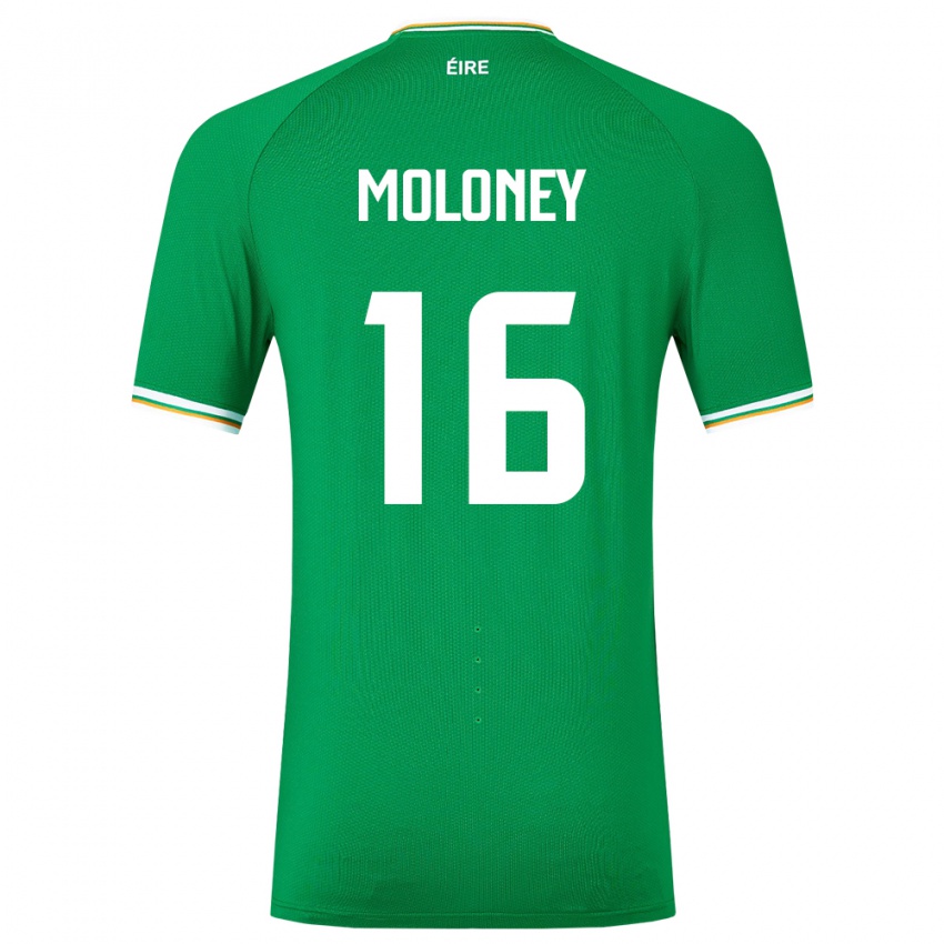 Kinderen Ierland Grace Moloney #16 Groente Thuisshirt Thuistenue 24-26 T-Shirt België