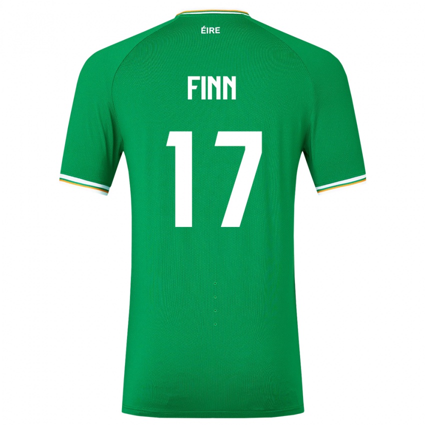 Kinderen Ierland Jamie Finn #17 Groente Thuisshirt Thuistenue 24-26 T-Shirt België