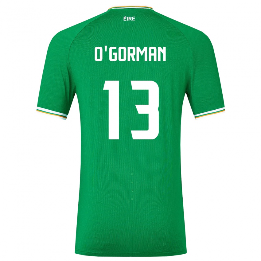 Kinderen Ierland Áine O'gorman #13 Groente Thuisshirt Thuistenue 24-26 T-Shirt België