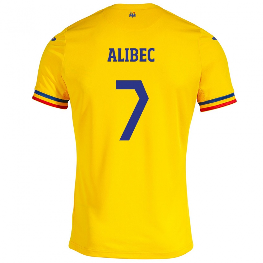 Kinderen Roemenië Denis Alibec #7 Geel Thuisshirt Thuistenue 24-26 T-Shirt België